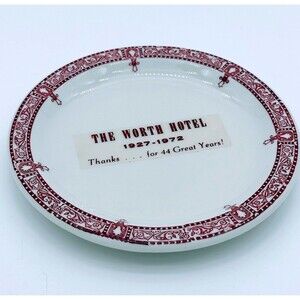 Tepco USA China Plate - The Worth Hotel 1927-1972 Commemorative Piece 5.5"